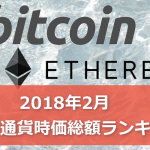【2018年2月】仮想通貨時価総額ランキングと各通貨の価格変動理由
